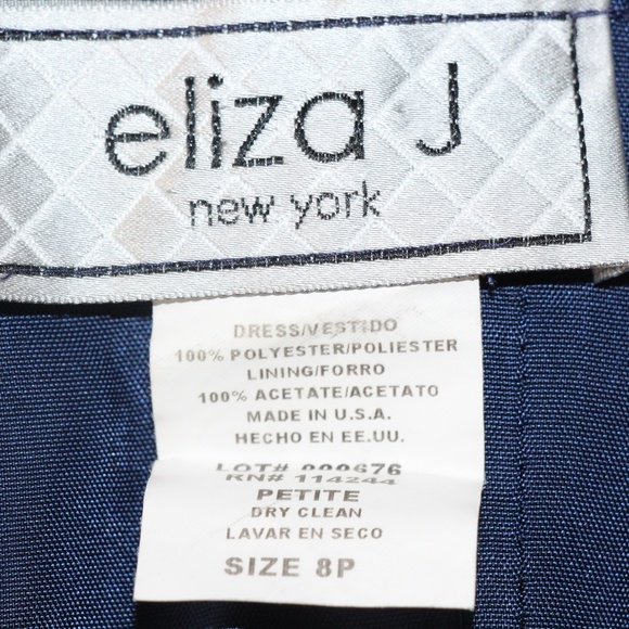 ELIZA J. NEW YORK Navy and White Polka Dot Dress - Picture 8 of 8